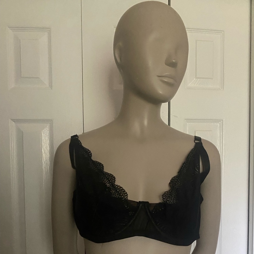 Adore Me Black Lace Soft-Cup Bra